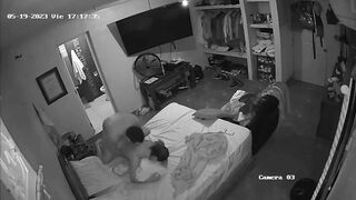 Cheating wife caught by a hidden camera she fuck with lover