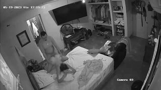 Cheating wife caught by a hidden camera she fuck with lover