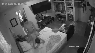Cheating wife caught by a hidden camera she fuck with lover