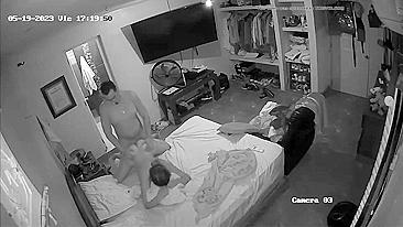 Cheating wife caught by a hidden camera she fuck with lover