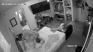 Cheating wife caught by a hidden camera she fuck with lover