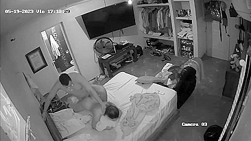 Cheating wife caught by a hidden camera she fuck with lover