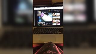 My girlfriend and I got kinky on a business trip with remote cumshots and stroking on Pornhub.