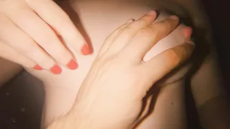 Gorgeous ginger redhead with big natural tits and round ass engages in steamy underwater sex.