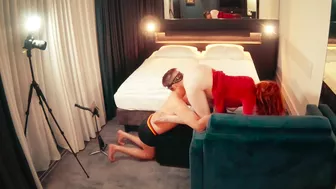 Sensual redhead in doggy style with intense orgasms.