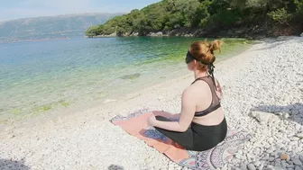 Grab some yoga pants and hit the beach for a reverse cowgirl creampie workout.