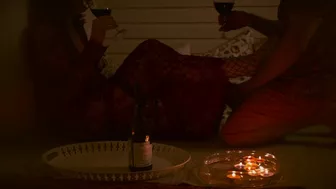 Romantic candle date with curvy redhead milf leads to mutual handjob and double orgasm. Romantic candle date with curvy redhead milf leads to mutual handjob and double orgasm.