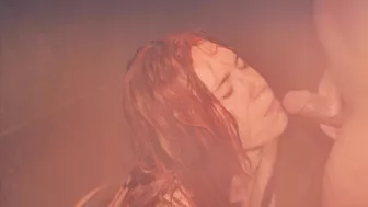 Red-haired beauty gives long, sensuous blowjob and worships cock in hot shower. Red-haired beauty gives long, sensuous blowjob and worships cock in hot shower.