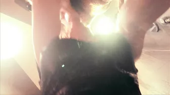 Red-haired beauty gives long, sensuous blowjob and worships cock in hot shower.