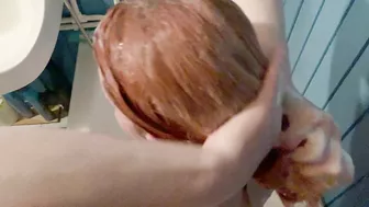 Get your hair done like a pro with our shampoo and conditioner set. Jerk Off Cock with my Wet Ginger Hair  Big Tits Redhead