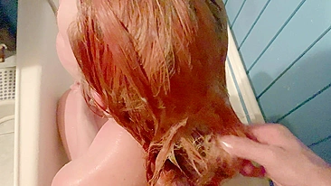 Get your hair done like a pro with our shampoo and conditioner set. Jerk Off Cock with my Wet Ginger Hair  Big Tits Redhead