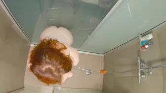 This steamy shower scene features a curvy redhead teen getting hard and wet doggy-style. This steamy shower scene features a curvy redhead teen getting hard and wet doggy-style.