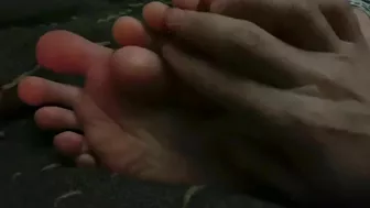 Seduce him with your sweet ginger soles while indulging in some bedroom playtime.