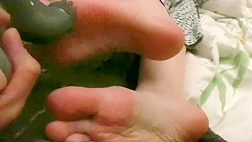 Seduce him with your sweet ginger soles while indulging in some bedroom playtime.