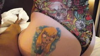 Busty redhead teens engaging in reverse cowgirl creampie sex acts while wearing fishnet stockings.