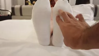 Seduce your partner with these curvy redhead ginger's sock job and big tits. Seduce your partner with these curvy redhead ginger's sock job and big tits.