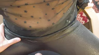 This redhead teen in a mesh bodysuit with big natural tits is ready to play.