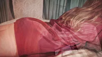 Redhead MILF wife worshiping and giving sensual blowjob.