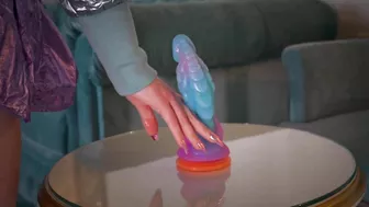 Saddle your big dragon dildo with my tight pussy and enjoy.