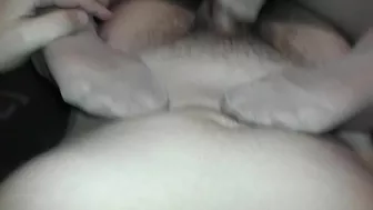 Teen babe in naughty pantyhose & footjob action.