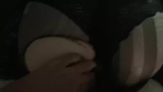 Sexy teen fucks ass in pantyhose.