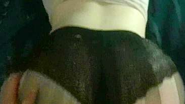 Sexy teen fucks ass in pantyhose.