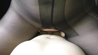 Teen XXX pussy job in sexy pantyhose!