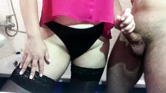 Sneaky sis gets banged by her bro in the parent's bathroom. #NSFW #incest #porn