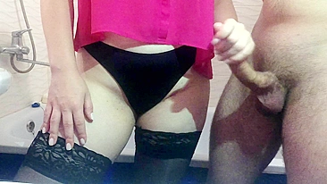 Sneaky sis gets banged by her bro in the parent's bathroom. #NSFW #incest #porn