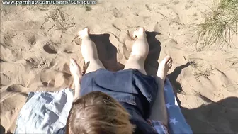 Hey there, pervert! Get ready for some hot sister action on this beach blowjob. She'll suck his cock like it's never been sucked before.