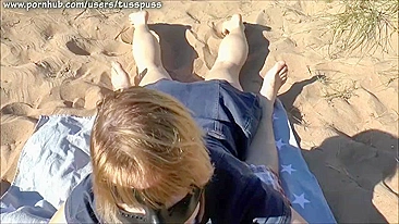 Hey there, pervert! Get ready for some hot sister action on this beach blowjob. She'll suck his cock like it's never been sucked before.