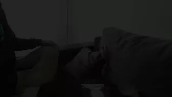 The man had sex with a woman with a large buttocks.