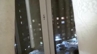 Sneaky sister caught young couple getting freaky at window!