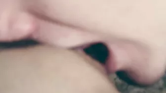 Sis gets off from guy's tongue action on cam.