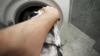 Son fucks Mom in washing machine. XXX appeal for adult incest porn fans.