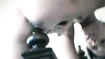 Housewife's Secret Masturbation With the Foot of the Bedpost Caught on Hidden Cam
