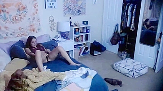 Pretty UK teen looks really hot as she fucks her own pussy with a large toy