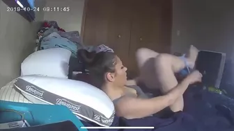 Badass Brit looks hot as she plays with her gorgeous pussy in an IP cam movie Badass Brit looks hot as she plays with her gorgeous pussy in an IP cam movie