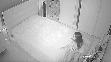 IP cam footage dealing with a Canadian chick that wants to get herself off