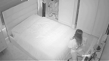 IP cam footage dealing with a Canadian chick that wants to get herself off