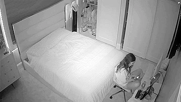 IP cam footage dealing with a Canadian chick that wants to get herself off