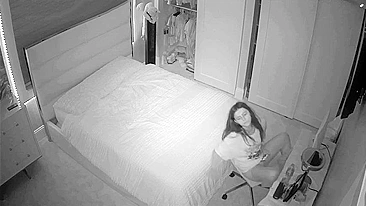 IP cam footage dealing with a Canadian chick that wants to get herself off