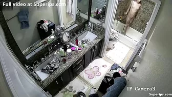 Morning stepsister tease from a girl that does not know her bro spies on her