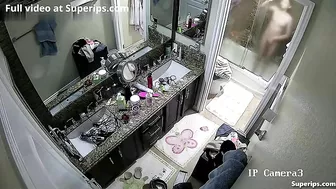 Morning stepsister tease from a girl that does not know her bro spies on her