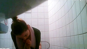 European stepsister looks hot while pissing in front of the camera in spycam XXX