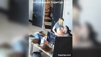 Dude uses his cock to fuck his stepdaughter while he is at work and horny