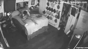 Interracial spy cam footage showing big ass brunette that prefers stepbro's BBC