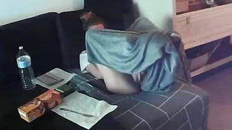 Spy cam girl is going to pet her pussy and her toes will curl up along the way