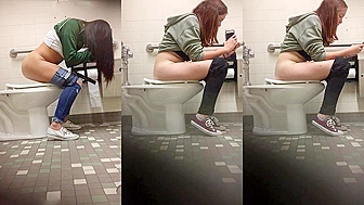 Girls who look hot are pissing in spy cam footage with HD quality and surprises