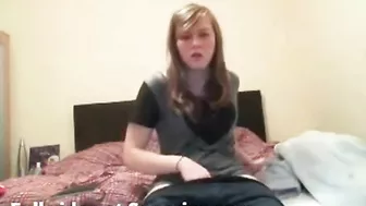 Awkward stepsister masturbates in a hot IP cam movie with real orgasms